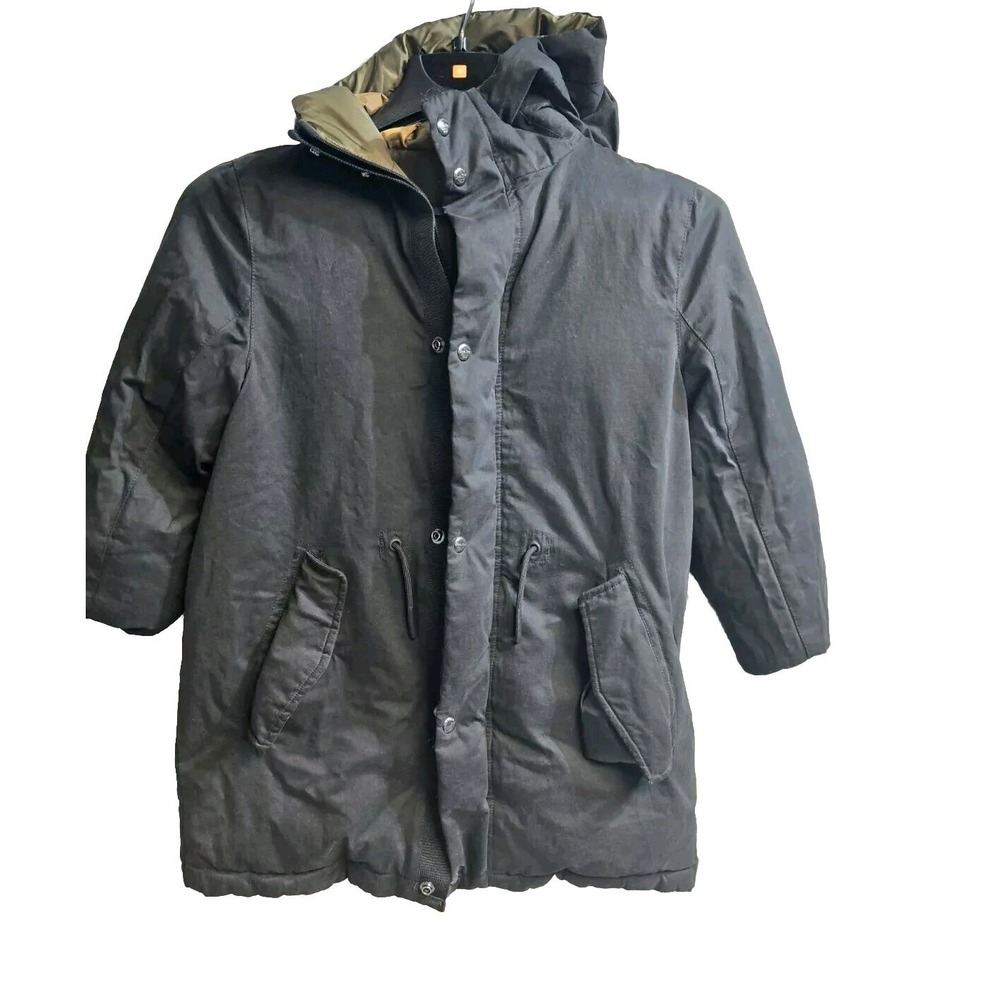 Zara‎ Boy's 11-12 Coat Revirsable  Knee Length Black